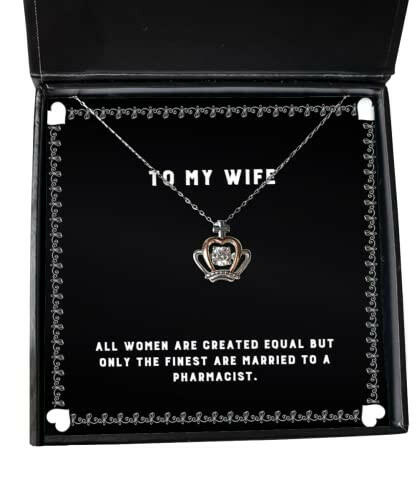 fun wife crown pendant necklace all women are created equal but only the finest are married inspirational for wife holiday