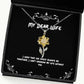 gag wife i wish that we could always be together i cant envision my sarcastic sunflower pendant necklace for wife from husband