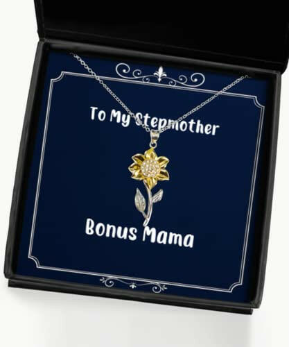 unique stepmother gifts mama christmas sunflower pendant necklace for stepmother