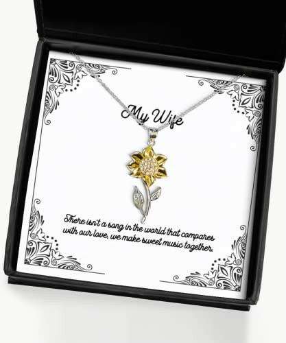 motivational wife there isnt a song in the world that compares unique idea holiday sunflower pendant necklace for wife