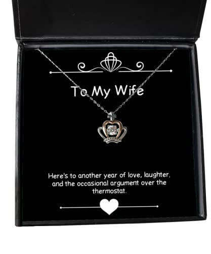 nice wife gifts heres to another year of love laughter and the occasional argument birthday crown pendant necklace for wife birthday presents gift ideas for birthday unique birthday gifts