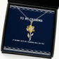 if mommy says no grandma will say yes sunflower pendant necklace grandma present from grandchild nice for grandma