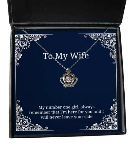 my number one girl always remember that im here for crown pendant necklace wife present from husband fancy jewelry for wife wife birthday gift ideas unique wife birthday gifts best wife