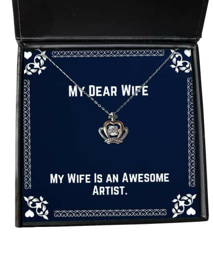 gag wife crown pendant necklace my wife is an awesome artist gifts for present from husband jewelry for wife humorous wife gifts funny gifts for wife gag gifts for wife humorous gifts for
