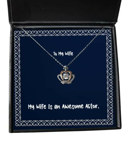 useful wife my wife is an awesome actor valentines day crown pendant necklace for wife