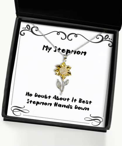 inspirational stepmom gifts no doubt about it best stepmom hands down unique idea christmas sunflower pendant necklace from mom