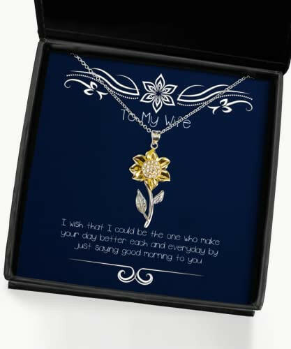 inspire wife gifts i wish that i could be the one who make your day better each and holiday sunflower pendant necklace for wife funny gift ideas funny gifts for wife