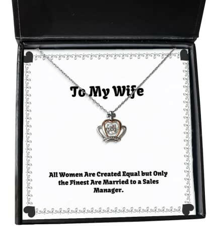 reusable wife all women are created equal but only the finest are married inspire valentines day crown pendant necklace from wife