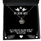sarcastic wife life is good with you here beside me and it feels so motivational crown pendant necklace for wife from husband