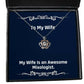 funny wife crown pendant necklace my wife is an awesome mixologist for present from husband jewelry for wife