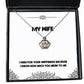 inspirational wife i wish for your happiness because i know how much you mean to me holiday crown pendant necklace for wife