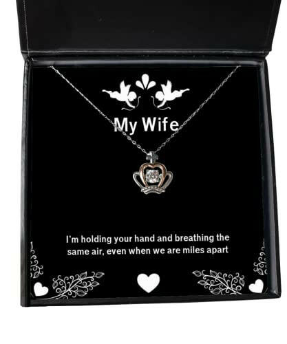 im holding your hand and breathing the same air even when we are miles crown pendant necklace wife jewelry brilliant for wife