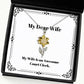 wife for my wife is an awesome court clerk beautiful wife sunflower pendant necklace jewelry from husband