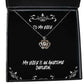 my wife is an awesome surgeon crown pendant necklace wife present from husband motivational jewelry for