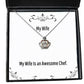 inspire wife my wife is an awesome chef motivational crown pendant necklace for from husband