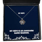 fancy wife my wife is an awesome game warden wife crown pendant necklace from husband