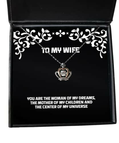 cute wife gifts you are the woman of my dreams the mother of my children and the center new crown pendant necklace for wife from husband