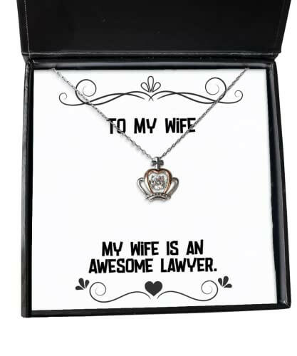 inappropriate wife my wife is an awesome lawyer brilliant holiday crown pendant necklace for