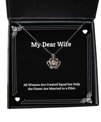 nice wife all women are created equal but only the finest are married to a motivational holiday crown pendant necklace from wife
