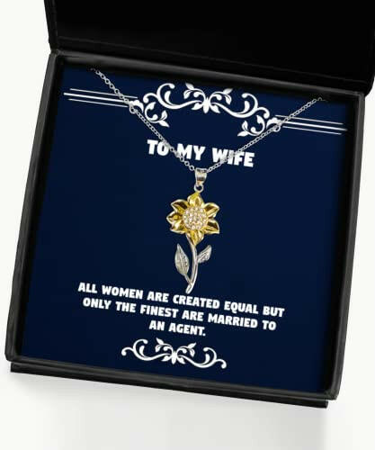 inspire wife sunflower pendant necklace all women are created equal but only present for wife brilliant gifts from husband