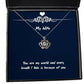 cool wife you are my world and every breath i take is because of you wife crown pendant necklace from husband