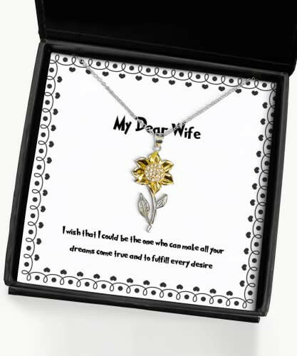 unique idea wife i wish that i could be the one who can make all your brilliant christmas sunflower pendant necklace from wife