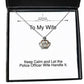 keep calm and let the police officer wife handle it crown pendant necklace wife present from husband epic jewelry for wife