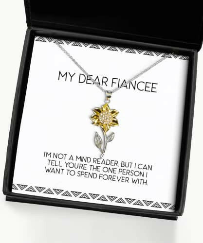 im not a mind reader but i can tell youre the one person sunflower pendant necklace fiancee present from epic jewelry for fiancee birthday gift ideas fiancee birthday present fiancee