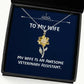 my wife is an awesome veterinary assistant wife sunflower pendant necklace nice wife gifts jewelry for gift ideas for wife present for wife birthday gift for wife for wife