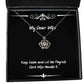 funny wife crown pendant necklace keep calm and let the payroll clerk wife handle it inappropriate for wife holiday