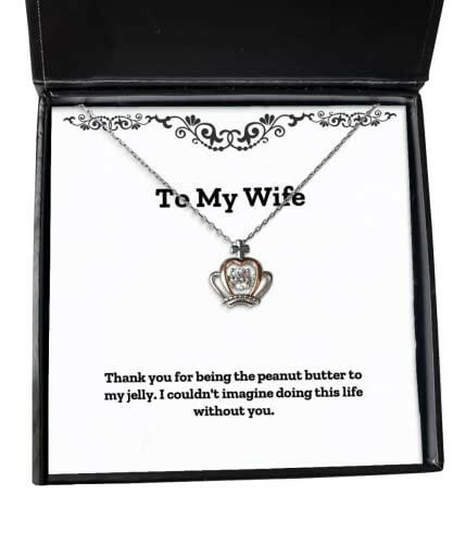 inspirational wife gifts thank you for being the peanut butter to my jelly i couldn birthday crown pendant necklace for wife wedding for her jewelry
