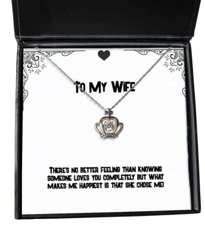 inspire wife theres no better feeling than knowing someone loves you completely but what holiday crown pendant necklace for wife