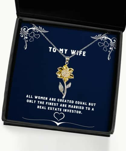 inspire wife all women are created equal but only the finest are married to a real holiday sunflower pendant necklace for wife