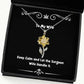 reusable wife keep calm and let the surgeon wife handle it unique sunflower pendant necklace for wife from husband