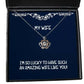 cute wife im so lucky to have such an amazing wife like you holiday crown pendant necklace for wife