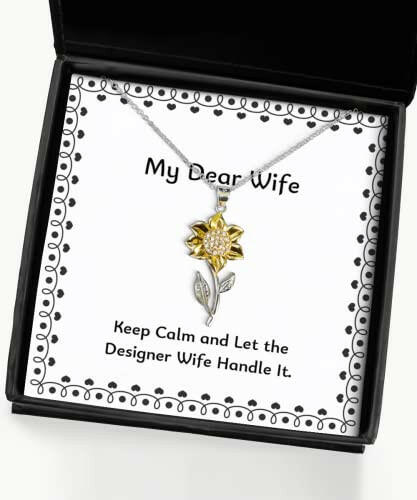 unique wife gifts keep calm and let the designer wife handle it cheap holiday sunflower pendant necklace from wife