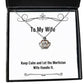 inspirational wife crown pendant necklace keep calm and let the mortician wife present for wife funny gifts from husband christmas new years valentines day easter mothers day fathers day