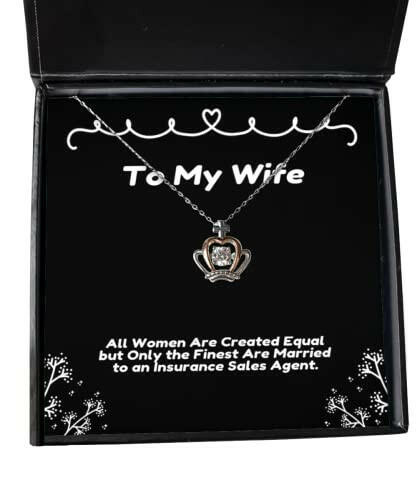 sarcasm wife all women are created equal but only the finest are married to an nice holiday crown pendant necklace from wife