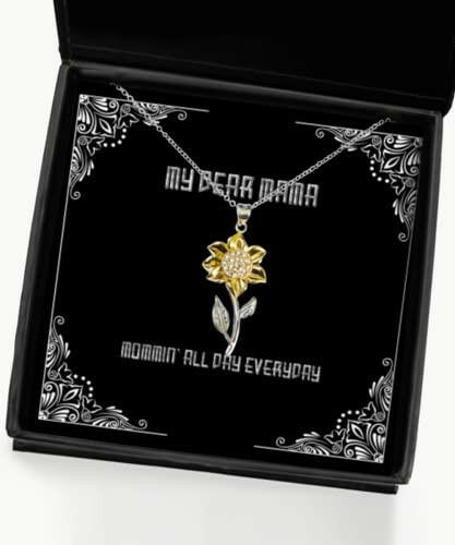 gag mama gifts mommin all day everyday mama sunflower pendant necklace from daughter