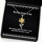 gag sister in law gifts what happens with the sister in laws stays with the sister epic christmas sunflower pendant necklace from sister