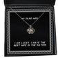 brilliant wife crown pendant necklace i am lucky i have the best wife in the for wife present from husband jewelry for wife