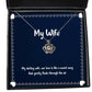 joke wife crown pendant necklace my darling wife our love is like a sweet song that gently floats unique for wife holiday
