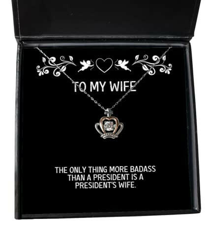 unique wife crown pendant necklace the only thing more badass than a president is for wife present from husband jewelry for wife