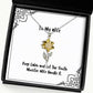 inspire wife keep calm and let the youth minister wife handle it wife sunflower pendant necklace from husband