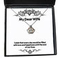 fancy wife i wish that every day would be filled with love and happiness inspirational crown pendant necklace for wife from husband