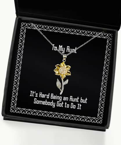 perfect aunt gifts its hard being an aunt but somebody got to do it brilliant christmas sunflower pendant necklace gifts for