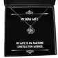 cheap wife crown pendant necklace my wife is an awesome construction worker motivational for christmas