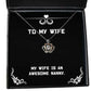 my wife is an awesome nanny wife crown pendant necklace gag wife jewelry for