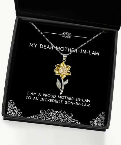 unique idea mother in law gifts i am a proud mother in law to an incredible son in best christmas sunflower pendant necklace from mom