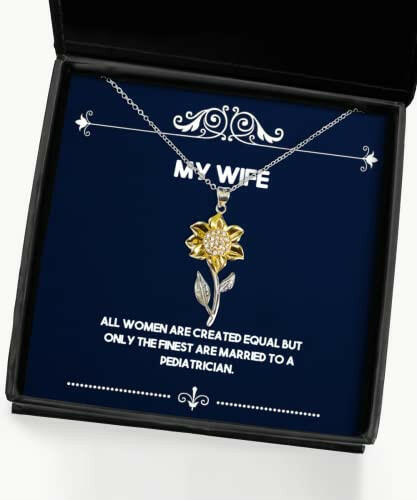 gag wife all women are created equal but only the finest are married to a joke christmas sunflower pendant necklace for wife